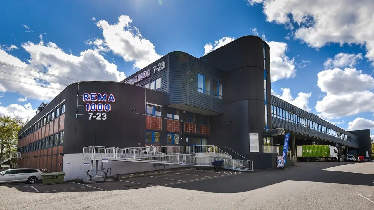 Large warehouse with ground-level door